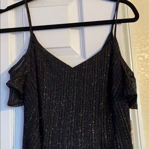 Hope and Harlow Spaghetti Strap Glitter Dress